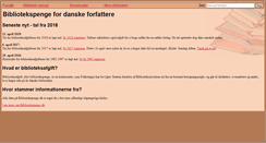 Desktop Screenshot of bibliotekspenge.dk
